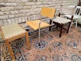 Vintažinės mid century interjerinės kėdės ir pufai - nuotraukos Nr. 3