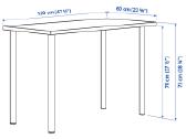 Ikea Lagkapten Rašomasis stalas, reguliuojasi. - nuotraukos Nr. 2