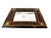 Medinio rėmo veidrodis su perlamutru - nuotraukos Nr. 4