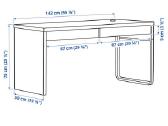 Ikea Micke Rasomasis stalas 142x50 cm - nuotraukos Nr. 4