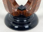 Art deco stiliaus apvalus riešutmedžio staliukas - nuotraukos Nr. 7