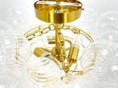 Art deco stiliaus pakabinamas šviestuvas su žalvar - nuotraukos Nr. 4