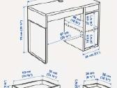 Ikea Micke rašomasis stalas, baltas, 10550 cm –g - nuotraukos Nr. 4