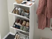 Ikea Bissa batų spintelė, balta, 3 skyriai – puiki - nuotraukos Nr. 3