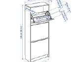 Ikea Bissa batų spintelė, balta, 3 skyriai – puiki - nuotraukos Nr. 4