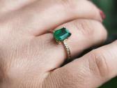 Auksinis žiedas su 1.68ct Natūraliu Smaragdu - nuotraukos Nr. 2