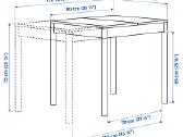 Ištraukiamas stalas Tonstad 80x120x70 - nuotraukos Nr. 3