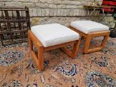 Vintažiniao mid century tikmedžio pufai - nuotraukos Nr. 4