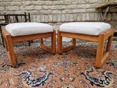 Vintažiniao mid century tikmedžio pufai - nuotraukos Nr. 11