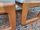 Vintažiniao mid century tikmedžio pufai - nuotraukos Nr. 14