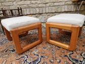 Vintažiniao mid century tikmedžio pufai - nuotraukos Nr. 19