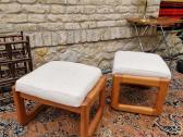 Vintažiniao mid century tikmedžio pufai - nuotraukos Nr. 20