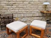 Vintažiniao mid century tikmedžio pufai - nuotraukos Nr. 22