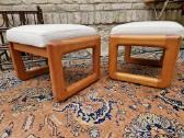 Vintažiniao mid century tikmedžio pufai - nuotraukos Nr. 23
