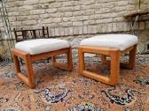 Vintažiniao mid century tikmedžio pufai - nuotraukos Nr. 25