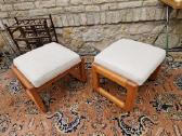 Vintažiniao mid century tikmedžio pufai - nuotraukos Nr. 26