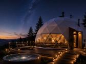 50m2 +Loftas Glamping Namelis, Visų sezonų kupolas - nuotraukos Nr. 12
