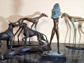 Moters bronzinė skulptūra su žalia patina, 36 cm - nuotraukos Nr. 12