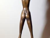 Moters bronzinė skulptūra su žalia patina, 36 cm - nuotraukos Nr. 6