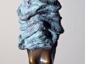 Moters bronzinė skulptūra su žalia patina, 36 cm - nuotraukos Nr. 7