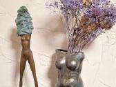 Moters bronzinė skulptūra su žalia patina, 36 cm - nuotraukos Nr. 11
