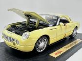 Ford Thunderbird 2002 geltona 1:18 Maisto - nuotraukos Nr. 6
