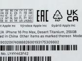 iPhone 16 Pro Max 256gb Desert Titanium 100% bat. - nuotraukos Nr. 2