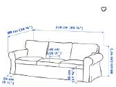 Ektorp trivietė sofa su foteliu - nuotraukos Nr. 5