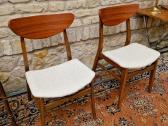 Vintažinės mid century bukmedžio/tiko kėdės - nuotraukos Nr. 2