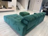 Buble kampinė sofa su pufu - nuotraukos Nr. 2