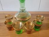 Vintažinis žalio stiklo rinkinys - nuotraukos Nr. 5