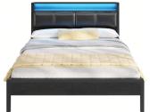 Dvigulė lova 140x190 su LED, Usb, lentynėle - nuotraukos Nr. 6