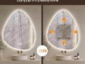Berėmis LED veidrodis su apšvietimu ir kaitinimu - nuotraukos Nr. 4