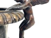 Marmuriniai vazonai su bronziniais angelais 2 vnt. - nuotraukos Nr. 8