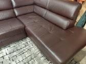 Natūralios odos kampas sofa-lova - nuotraukos Nr. 3