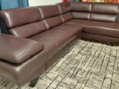 Natūralios odos kampas sofa-lova - nuotraukos Nr. 5