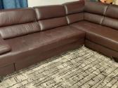 Natūralios odos kampas sofa-lova - nuotraukos Nr. 6