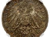 Sidabrinė moneta 3 Markės 1913 A Ngc Ms63 - nuotraukos Nr. 2