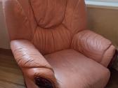 Natūralios odos sofa+fotelis ir stalas su kėdėmis - nuotraukos Nr. 3