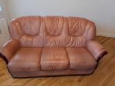 Natūralios odos sofa+fotelis ir stalas su kėdėmis - nuotraukos Nr. 4