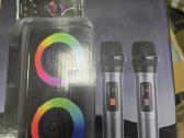 Karaoke kolonėlė T-08 su 2 mikrofonais Rgb - nuotraukos Nr. 2