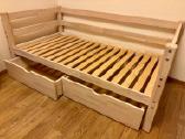 Vaikiska medinė sofa - lova su stalčiais 1,60x0,80 - nuotraukos Nr. 5