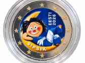 Dengtos emale spalvotos dvieju euru monetos - nuotraukos Nr. 3