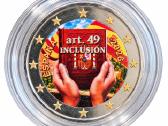 Dengtos emale spalvotos dvieju euru monetos - nuotraukos Nr. 8