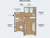 1 kambario butas su baldais ir buitine technika - nuotraukos Nr. 25