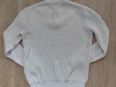 Stambaus mezgimo baltas half zip megztinis S - nuotraukos Nr. 2