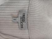 Stambaus mezgimo baltas half zip megztinis S - nuotraukos Nr. 3