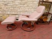 Ekornes poilsio fotelis/reglaineris su pakoju - nuotraukos Nr. 15