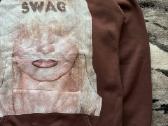 Rudas Swag Y2k Oversized džemperis su gobtuvu - nuotraukos Nr. 6