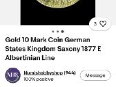 10 Markių 1874 Reta - nuotraukos Nr. 13